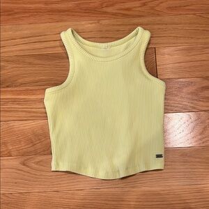 Green Ribbed Tank Top